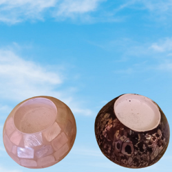 Свещник топка от натурален океански седеф
